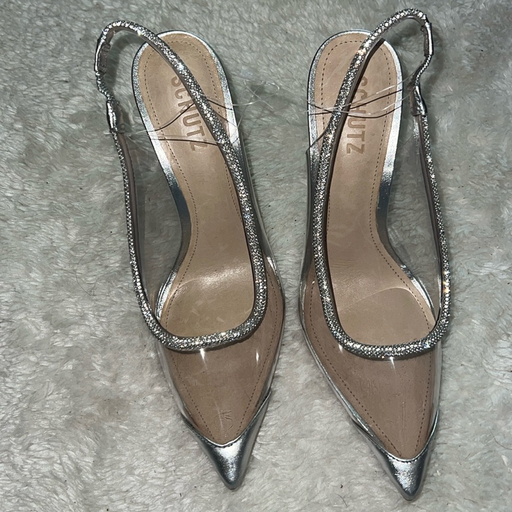 SCHUTZ Silver Heels Elegant Design